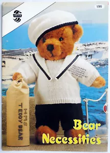 Knitting Pattern Bear Clothes 15" 19" 23" Ballet Sailor Hawaiian 12 Outfits 196 - Picture 1 of 7