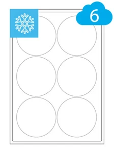 Etiquetas de congelador en hojas A4, pegatinas redondas de alimentos congelados de papel blanco - Imagen 1 de 18