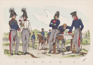 Uniformtafel Gr.1/Nr.45: PREUSSEN, 1808 - 1815 , Generalität - Picture 1 of 1