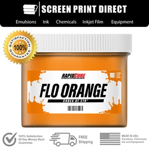 Fluorescent Orange - Screen Printing Plastisol Ink - Low Temp Cure -  All Sizes - Picture 1 of 1