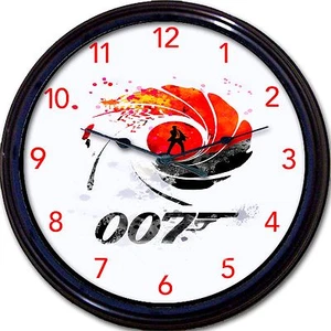 "James Bond 007 Sean Connery Ian Fleming película detective reloj de pared 10" - Imagen 1 de 1