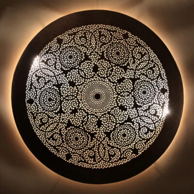D80Cm | Applique Murale En Laiton Marocaine Fait Main | Lampe Murale - Photo 1/4