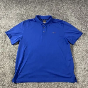 Greg Norman Men’s Solid Blue Short Sleeve Golf Shirt Size XL - Picture 1 of 10