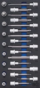 BGS WERKSTATTWAGENEINLAGE: BIT-EINSATZ-SATZ 1/2", KEIL-PROFIL (FÜR RIBE) 25-TLG. - Bild 1 von 1