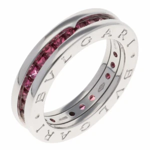 BVLGARI Ring US 5 3/4 EU51 K18 white gold garnet B-zero.1 1 band used - Picture 1 of 10