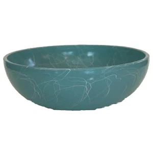 Atlas Hazel Bowl MCM Spaghetti String Drizzle 10" Dia Serving Mixing Retro Aqua - Picture 1 of 10