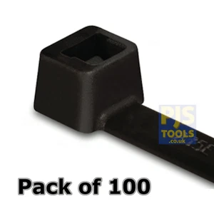 100 fascette zip per cavi in nylon nero 66 550 x 9 mm larghe resistenti - Foto 1 di 1
