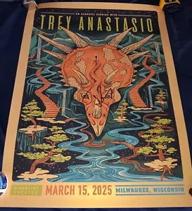 2025 Trey Anastasio PHISH Milwaukee Riverside Show Tour SIGNED Poster LIMITED - Picture 1 of 3