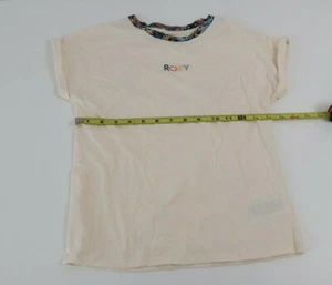 Roxy Size 10 M Juniors Short Sleeveless Shirt Cream - Picture 1 of 3