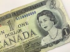 1973 Canada One 1 Dollar Banknote 2 Digit ACD8800000 Lawson Bouey Z468