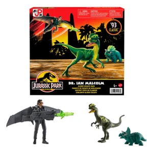 Jurassic Park 93 Classic Dr. Ian Malcolm Glider Escape Pack 10cm Figur Mattel - Bild 1 von 8