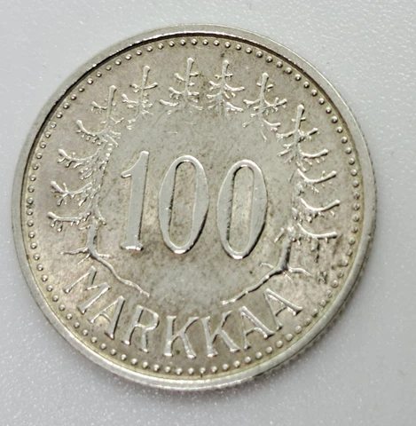 Finland 100 Markkaa 1956 Silver Cover