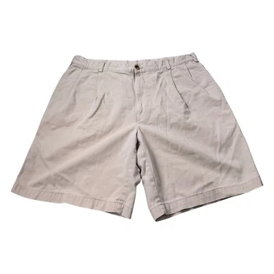 Pantalones Cortos Lands End Tostados Para Hombre 34x8 De Colección Plisados Informales Ropa de Calle Años 90’s (etiqueta 36) Foto 1 de 4