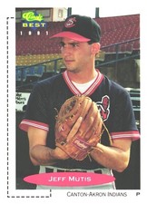 1991 Classic Best Jeff Mutis 24 Minor League Canton-Akron Indians MLB Cleveland