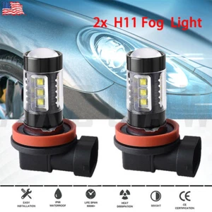 2Pcs LED Fog/Driving Bulbs H11 Fog Light Xenon White 6000K High Power Lamp Combo - Picture 1 of 8