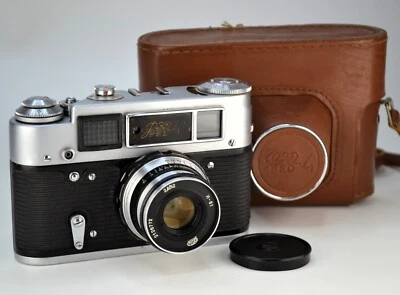 FULLY SERVICED! SOVIET USSR "FED 4" RF camera + Industar-61 LENS f2.8/52 M39 (3) - Image 1 of 4