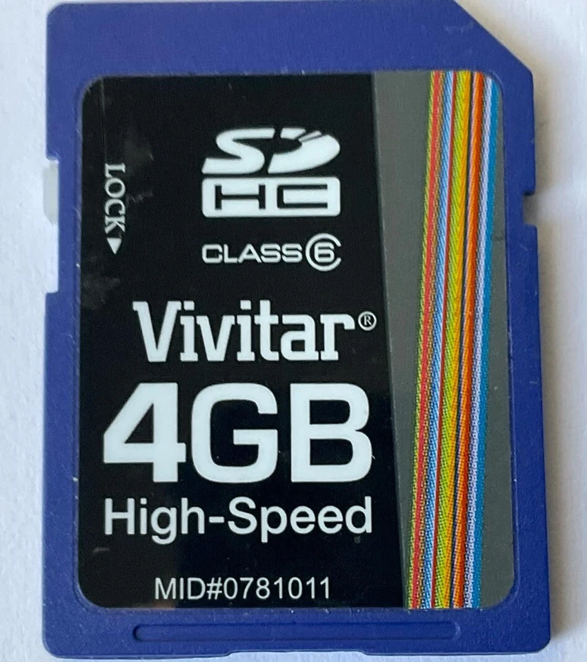 VIVITAR 4GB SD High Speed Memory card - Tested - Tracked Postage - Image 1 of 2
