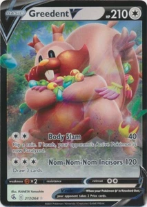 Holo Greedent V 217/264 Ultra Rare Fusion Strike Pokemon TCG - Picture 1 of 1