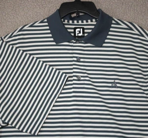 Foot Joy FJ Golf Poloshirt Herren Large gestreift Kurzarm vorne Logo - Bild 1 von 17