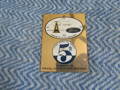CABO HENRY FORD MODELO A CLUB 5ª Reunión Anual 22 de Septiembre 1994 emblema placa Foto 1 de 3