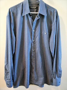 Emme Uno Italy Cotton Shirt Button Front Windowpane Check Medium Made Italy NEW - Picture 1 of 6