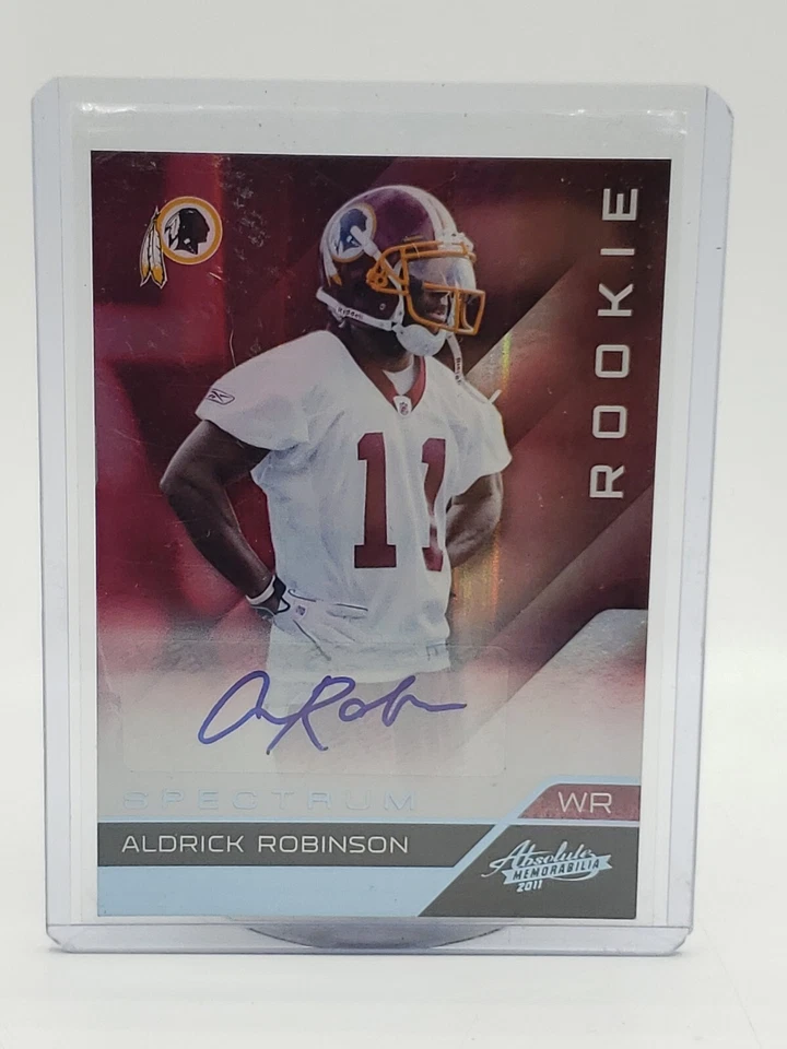 2011 Absolute Auto Signed Rookie Spectrum Aldrick Robinson 05/25 RC Insert 101 - Image 1 of 3