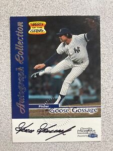 1999 Fleer Sports Illustrated Goose Gossage Auto Greats of the Game YANKEES HOF