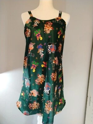 Warner Bros Looney Tunes Camisón Satinado M Navidad Bugs Bunny Piolín Taz 1997 Foto 1 de 4