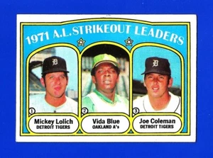 1972 Topps Baseball Set Break #96 AL STRIKEOUT LEADER LOLICH/BLUE EXMINT (SB2) - Bild 1 von 1