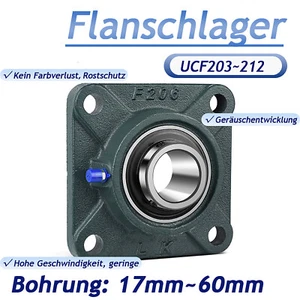 Flanschlager / Flanschlagereinheit UCF 203-212 / 17~60mm Wellendurchmesse - Bild 1 von 8