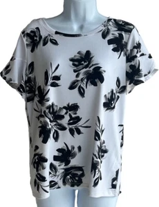 Maglia donna Worthington manica corta stampa floreale petite piccola carriera - Foto 1 di 6