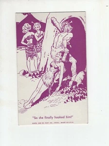 1948 Risque Joke Cartoon Gag Gift Card Made by Exhibit Supply Co Chicago - #2 - Picture 1 of 1