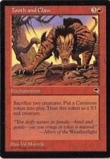 Tooth and Claw *Rare* Magic MtG x1 Tempest SP