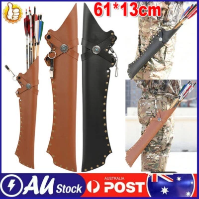 Archery Arrow Quiver Waist Bag Leather Hip Holder RH LH Bow Hunting Shooting - image 1 of 4
