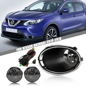 Fog Lights W/Cover Assembly For Nissan Qashqai 2015-2018 Passenger & Driver Side - Foto 1 di 9