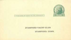 US 1936 Stamford Yacht Club Swimming Advertising Postal Stationery Card #UX27 CT - Picture 1 of 2