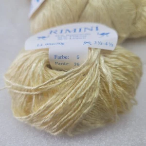 Natur wolle zum stricken Häkelgarn Knäuel pastellgelb Strickwolle 500gr. leinen - Bild 1 von 4