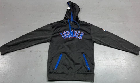 Oklahoma Thunder Sweater Medium Black Blue NBA Basketball Hoodie Sweatshirt Cover