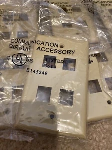 Menge 10, Keystone Jack Wandplatten Kommunikation Schaltung Zubehör 4 Port Elfenbein - Bild 1 von 3