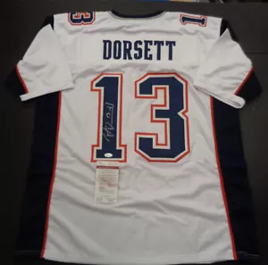Phillip Dorsett Autographed Custom New England Patriots Style White Jersey w/JSA - Picture 1 of 3