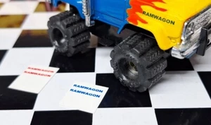 WATERSLIDE - Red or Blue Dodge RAM Decal SET fit 1:43 Stomper Semi Trucks READ - Picture 1 of 3