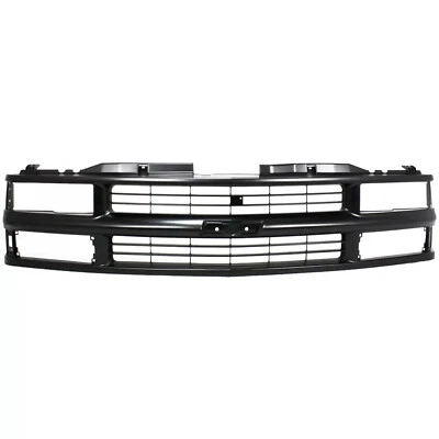 New Front Grille Assembly For 1994-2000 Chevrolet Tahoe Black Plastic Pickup Foto 1 de 4