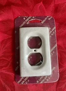 New In Package Restoration Hardware White Porcelain Double Socket Plate - Picture 1 of 4
