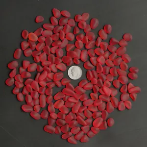 red ruby-like sea beach glass 20 pieces lots 10-14mm jewelry use - Picture 1 of 3