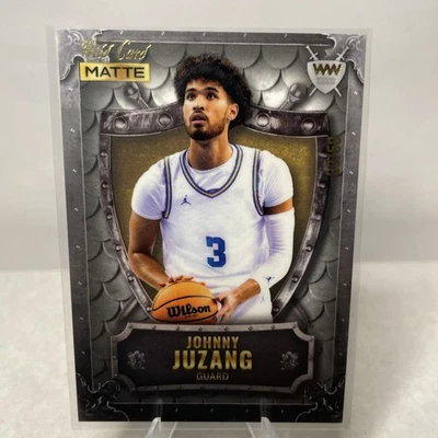 2022 Wild Card Matte Draft Weekend Warriors /50 Johnny Juzang Rookie RC Shield - Image 1 of 3