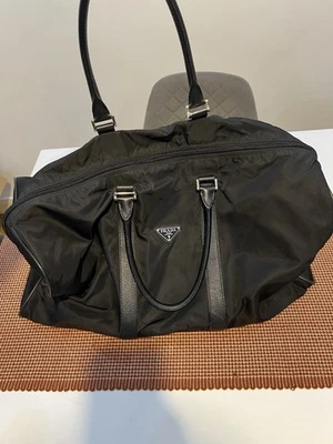 PRADA Tessuto Black Travel Bag Nylon with Leather Trim Excellent Condition - Image 1 of 4