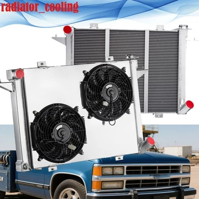3 Row Radiator+Shroud Fan For 1989-1993 Dodge D250 D350 W250 W350 5.9L Diesel MT Foto 1 de 4