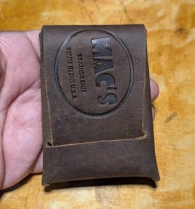 Mac’s Handmade Minimalist Leather Mini Wallet Card Case - Bild 1 von 4