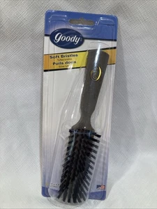 Spazzola per capelli Goody 7,5" tono legno liscia con setole morbide trapuntate nuova 2002 B5 - Foto 1 di 15