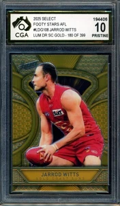 2025 Select AFL Luminous DRAGON SCALES GOLD Jarrod Witts Graded CGA 10 Suns - Picture 1 of 3